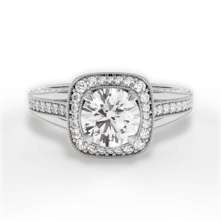 14kt White Gold/18kt White Gold/Platinum/round/top sku 1RZ3154