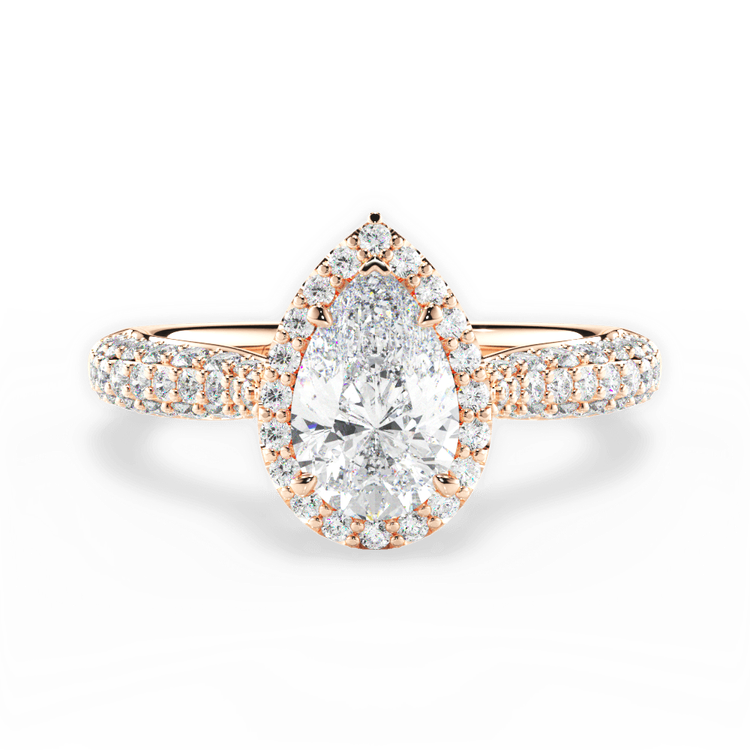 14kt Rose Gold/18kt Rose Gold/pear/top sku 1PZ1349