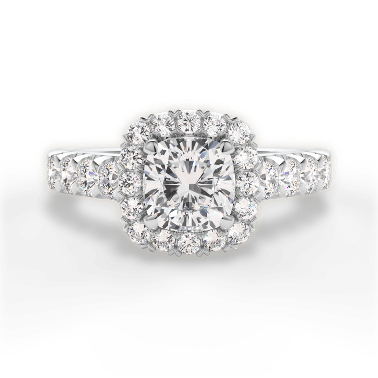 14kt White Gold/18kt White Gold/Platinum/cushion/top sku 1CUZ2817