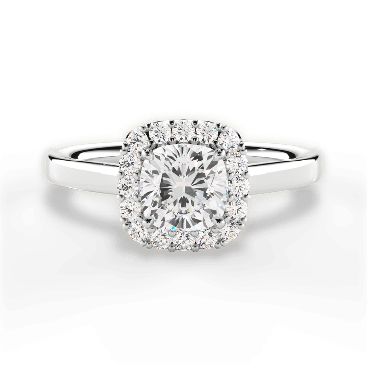 14kt White Gold/18kt White Gold/Platinum/cushion/top sku 1CUZ1329