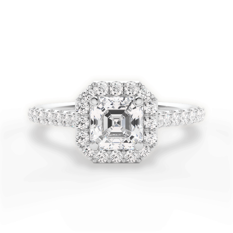 14kt White Gold/18kt White Gold/Platinum/asscher/top sku 1ASZ1323