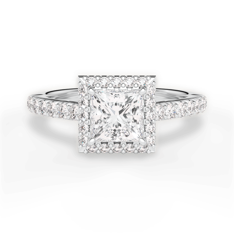 14kt White Gold/18kt White Gold/Platinum/princess/top sku 1PCZ3705