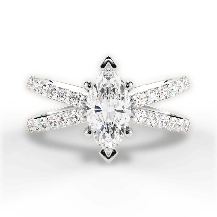 14kt White Gold/18kt White Gold/Platinum/marquise/top sku 1MZ1348