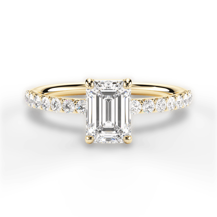 14kt Yellow Gold/18kt Yellow Gold/emerald/top sku 1ECZ4753