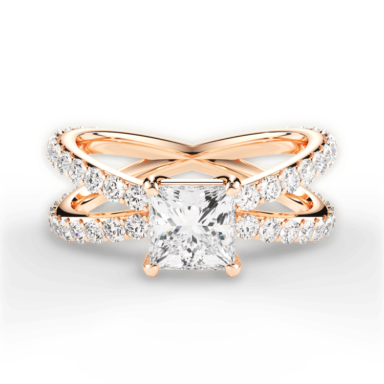 14kt Rose Gold/18kt Rose Gold/princess/top sku 1PCZ1348