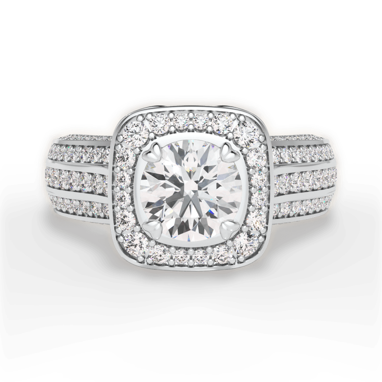 14kt White Gold/18kt White Gold/Platinum/round/top sku 1RZ3156
