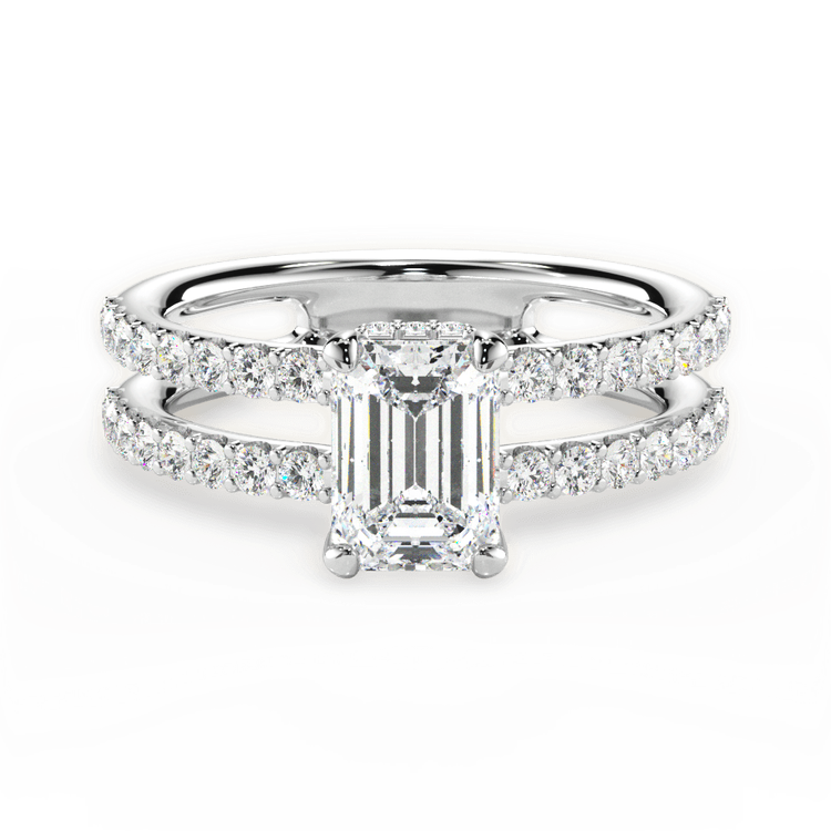 14kt White Gold/18kt White Gold/Platinum/emerald/top sku 1ECZ1401