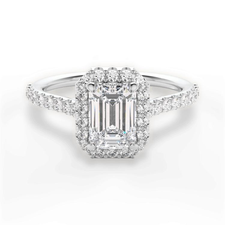 14kt White Gold/18kt White Gold/Platinum/emerald/top sku 1ECZ1323