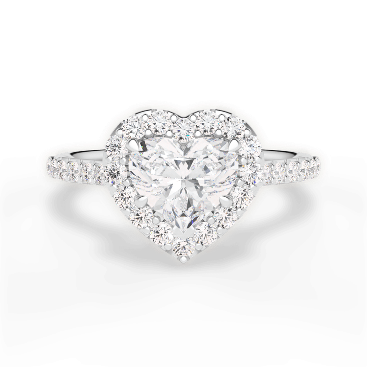 14kt White Gold/18kt White Gold/Platinum/heart/top sku 1HZ1323