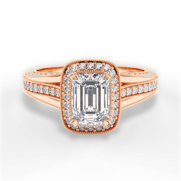 14kt Rose Gold/18kt Rose Gold/emerald/top sku 1ECZ3154