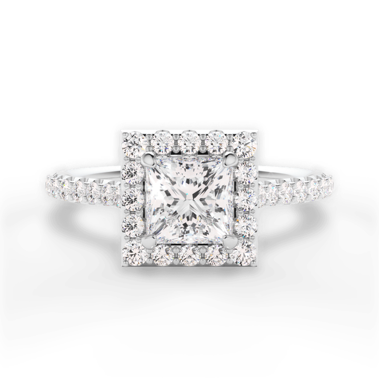 14kt White Gold/18kt White Gold/Platinum/princess/top sku 1PCZ1323