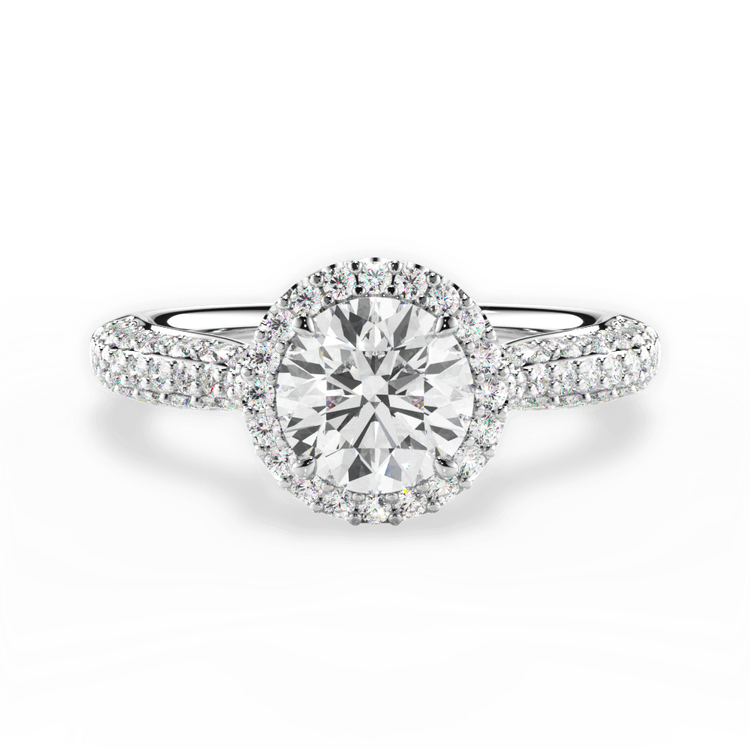 14kt White Gold/18kt White Gold/Platinum/round/top sku 1RZ1349