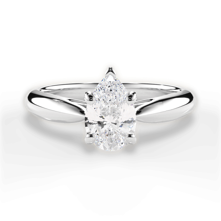 14kt White Gold/18kt White Gold/Platinum/pear/top sku 1PZ7241