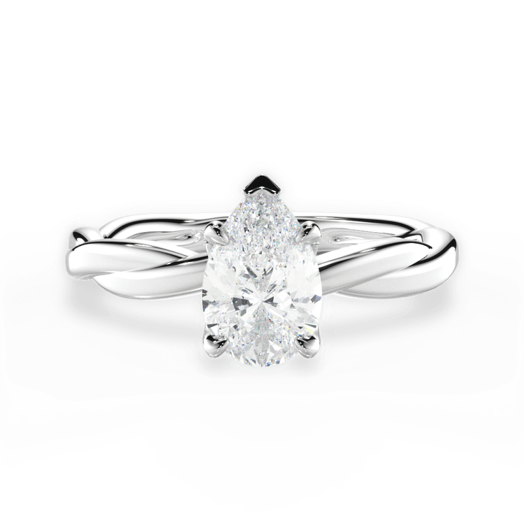 14kt White Gold/18kt White Gold/Platinum/pear/top sku 1PZ4702