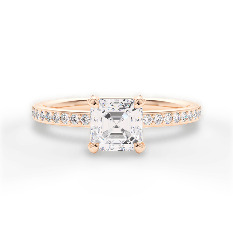 14kt Rose Gold/18kt Rose Gold/asscher/top sku 1ASZ1509