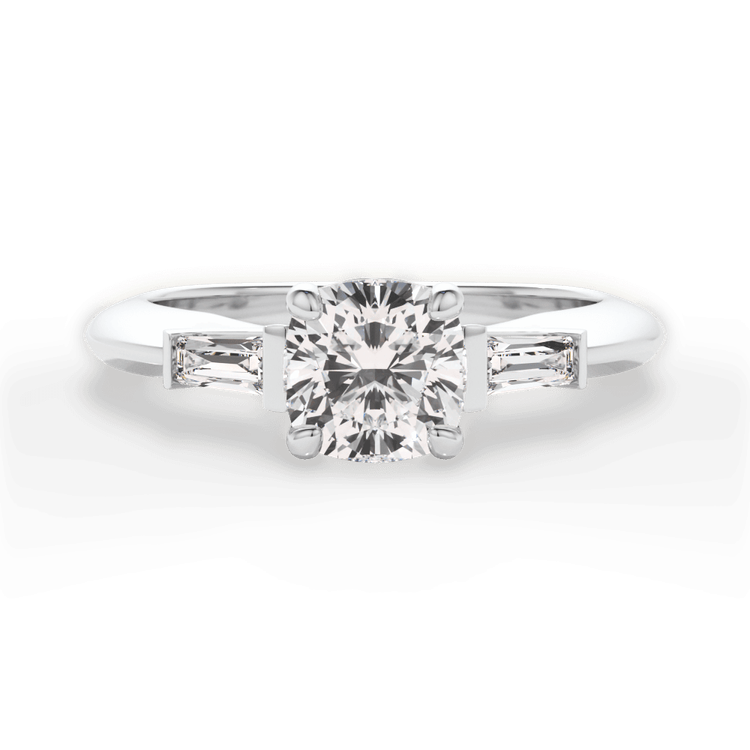 14kt White Gold/18kt White Gold/Platinum/cushion/top sku 1CUZ1013