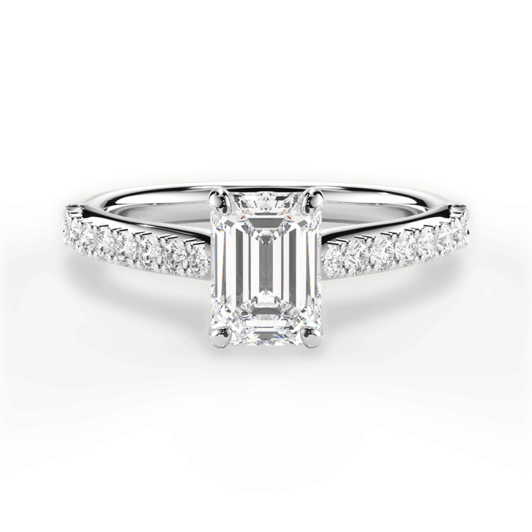 14kt White Gold/18kt White Gold/Platinum/emerald/top sku 1ECZ2489