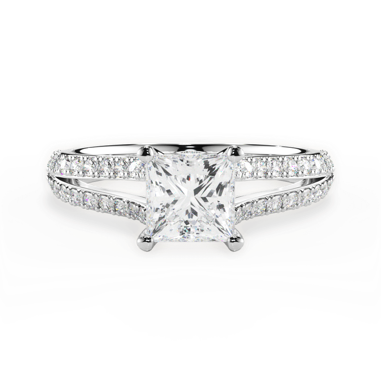 14kt White Gold/18kt White Gold/Platinum/princess/top sku 1PCZ2488
