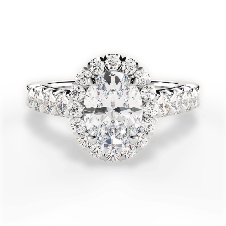 14kt White Gold/18kt White Gold/Platinum/oval/top sku 1OZ2816