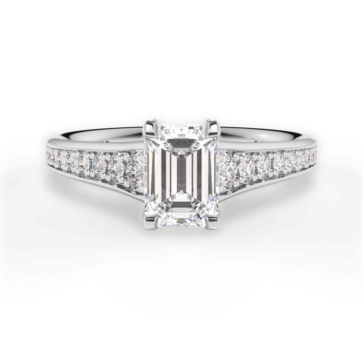 14kt White Gold/18kt White Gold/Platinum/emerald/top sku 1ECZ2378