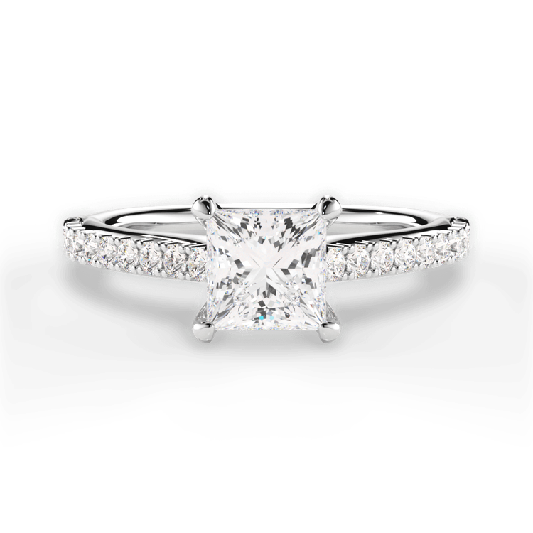 14kt White Gold/18kt White Gold/Platinum/princess/top sku 1PCZ2498