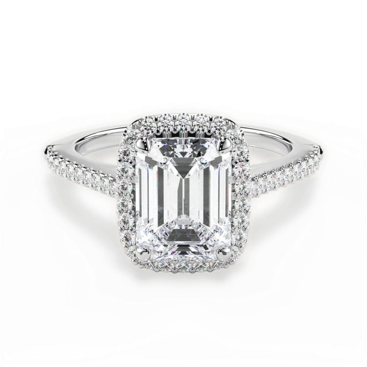 14kt White Gold/18kt White Gold/Platinum/emerald/top sku 1ECZ4746