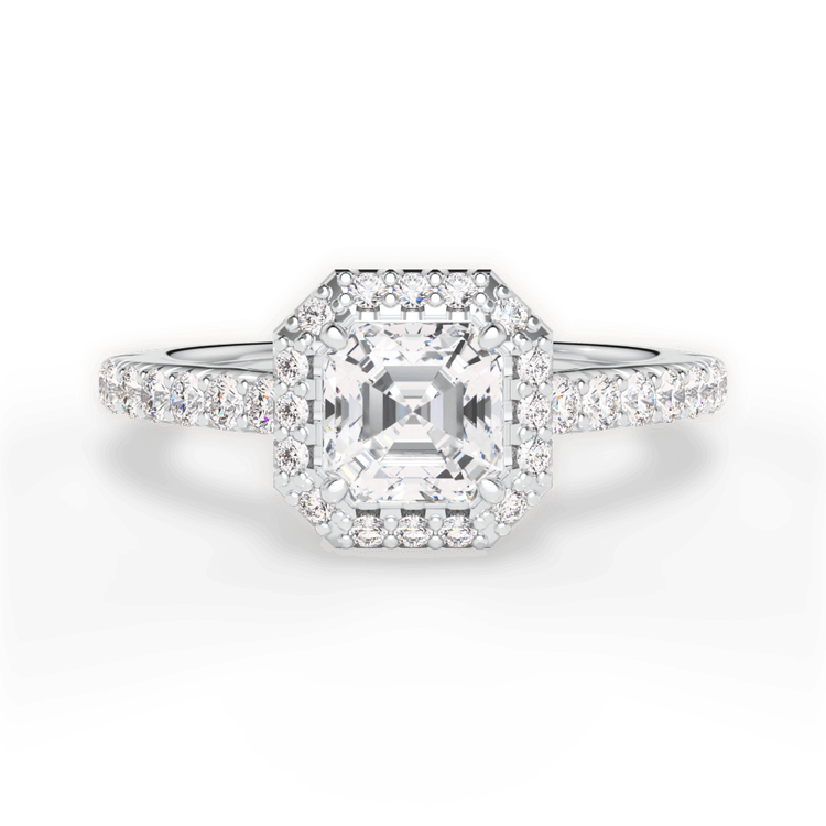 14kt White Gold/18kt White Gold/Platinum/asscher/top sku 1ASZ3705