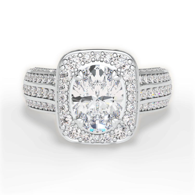 14kt White Gold/18kt White Gold/Platinum/oval/top sku 1OZ3156