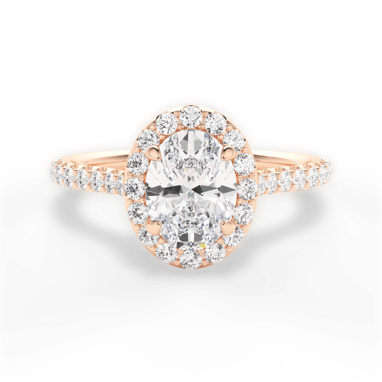 14kt Rose Gold/18kt Rose Gold/oval/top sku 1OZ1323