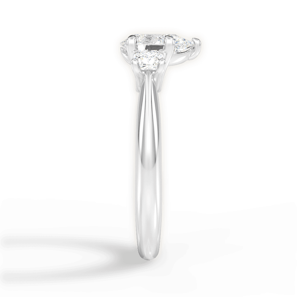 14kt White Gold/18kt White Gold/Platinum/pear/perspective