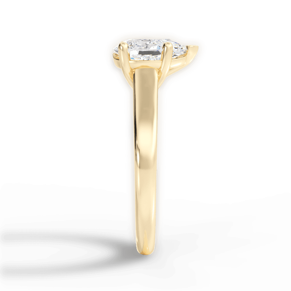 14kt Yellow Gold/18kt Yellow Gold/pear/perspective