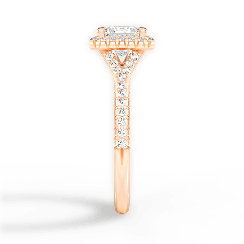 14kt Rose Gold/18kt Rose Gold/princess/perspective