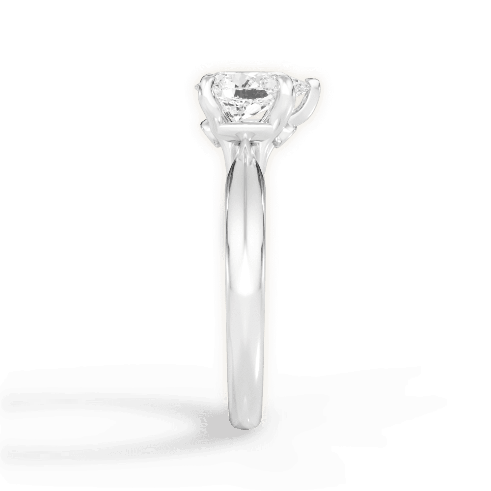 14kt White Gold/18kt White Gold/Platinum/pear/perspective