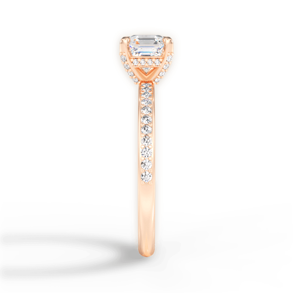 14kt Rose Gold/18kt Rose Gold/asscher/perspective