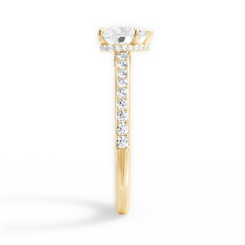 14kt Yellow Gold/18kt Yellow Gold/heart/perspective