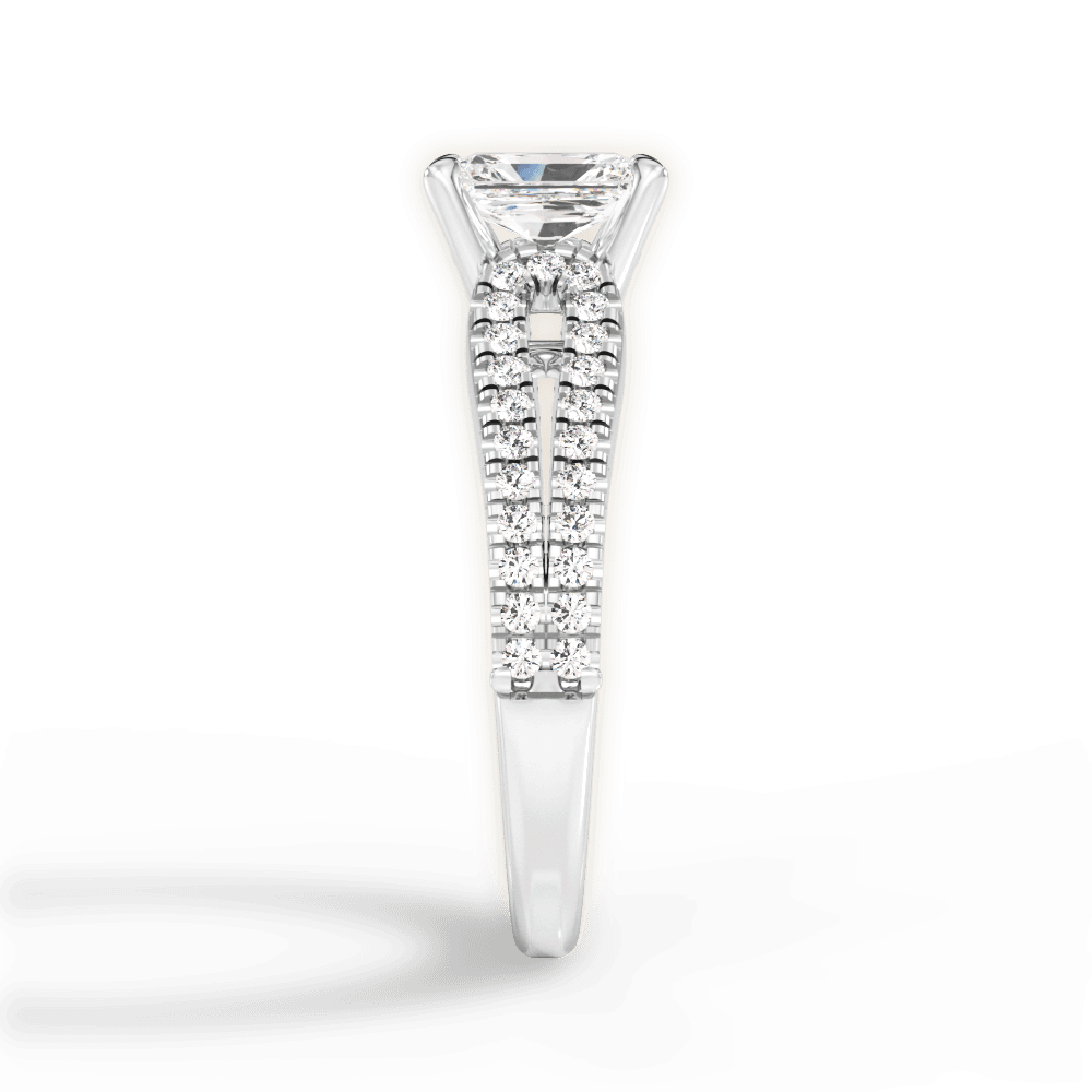 14kt White Gold/18kt White Gold/Platinum/radiant/perspective