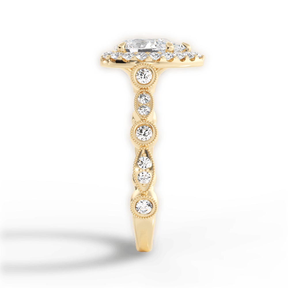 14kt Yellow Gold/18kt Yellow Gold/pear/perspective