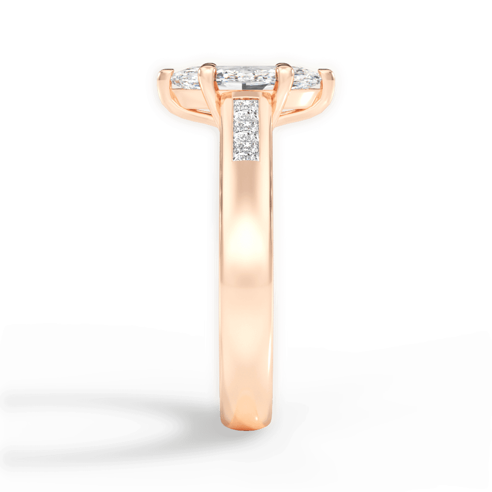 14kt Rose Gold/18kt Rose Gold/marquise/perspective