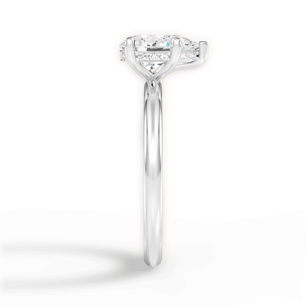 14kt White Gold/18kt White Gold/Platinum/pear/perspective