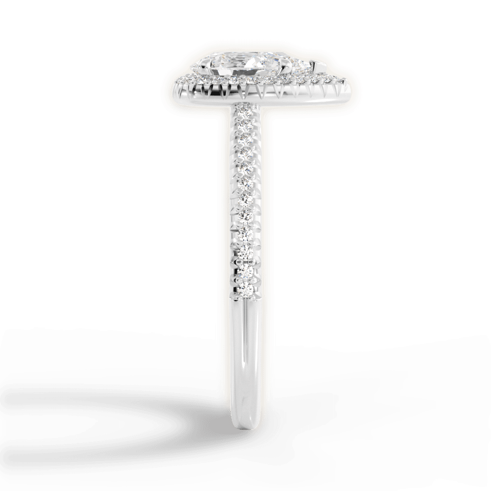 14kt White Gold/18kt White Gold/Platinum/pear/perspective