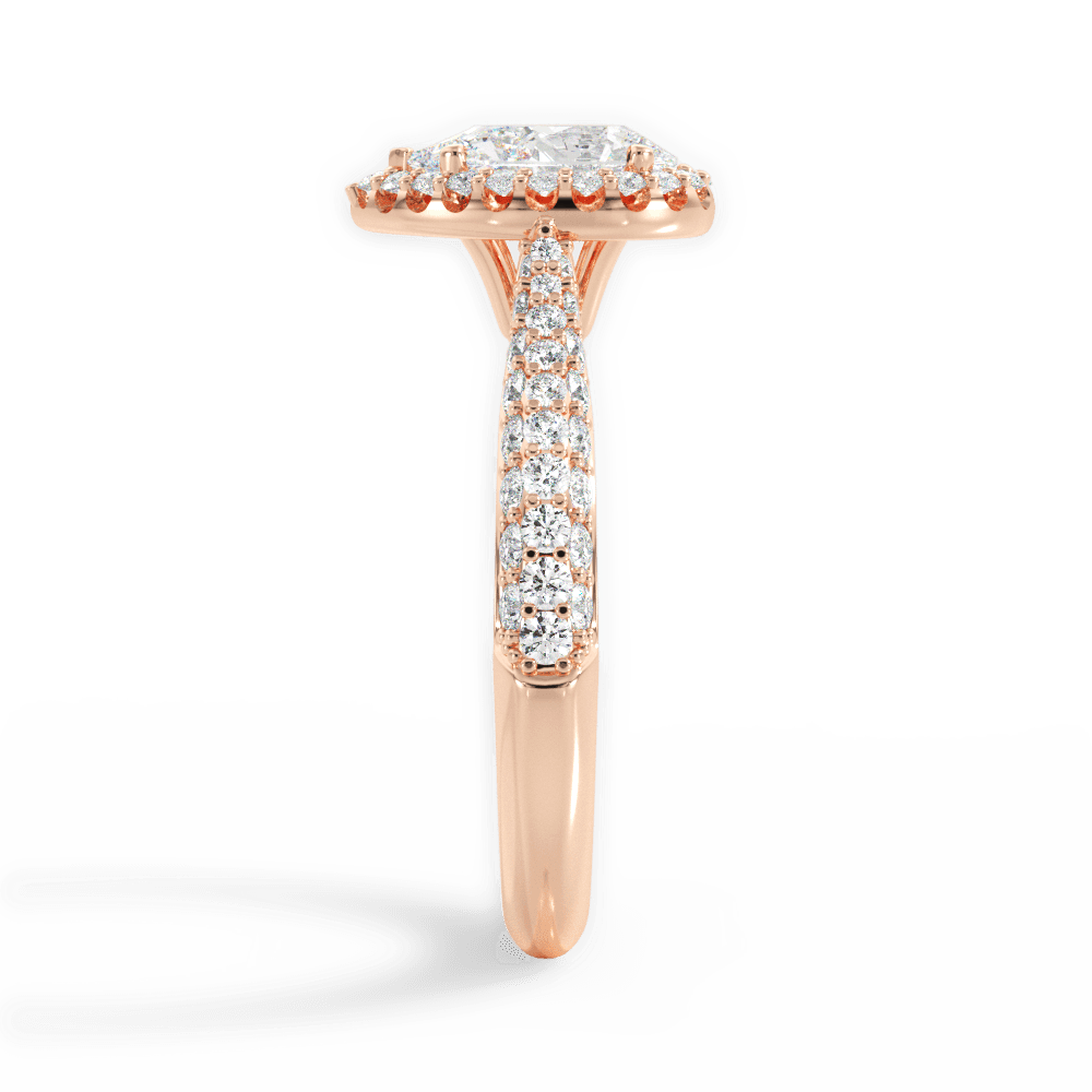 14kt Rose Gold/18kt Rose Gold/pear/perspective
