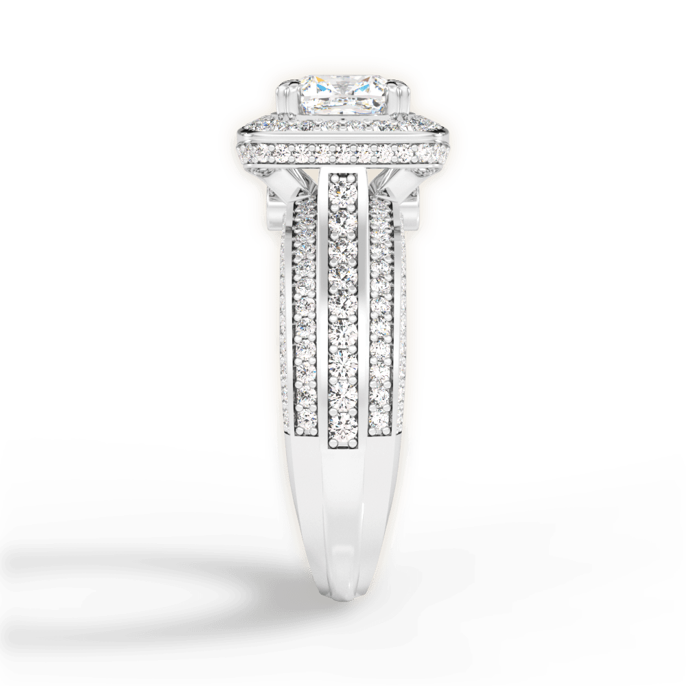 14kt White Gold/18kt White Gold/Platinum/cushion/perspective