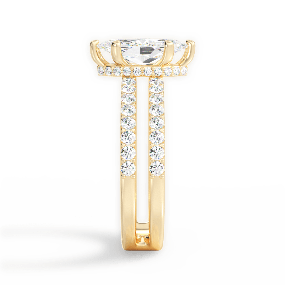 14kt Yellow Gold/18kt Yellow Gold/marquise/perspective