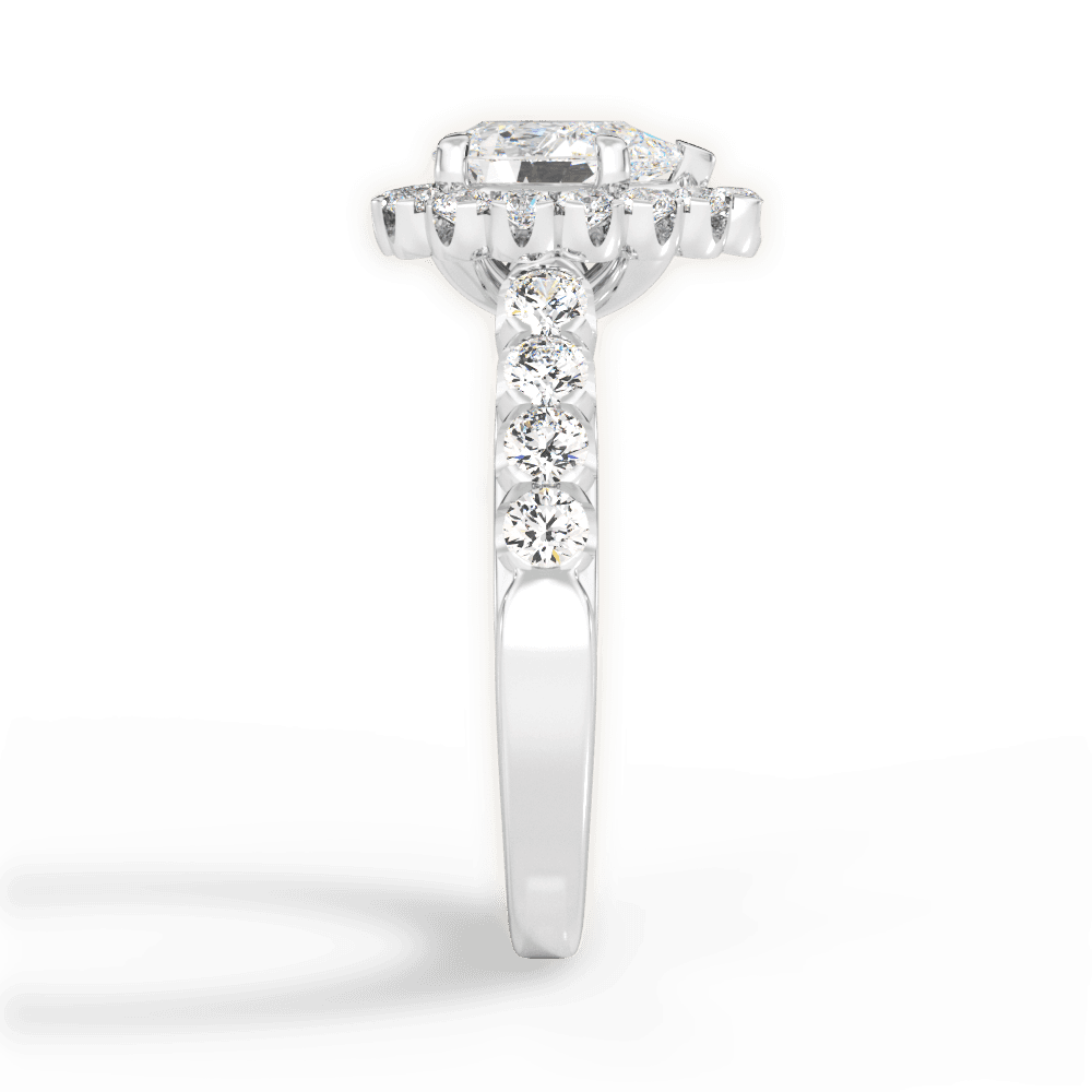 14kt White Gold/18kt White Gold/Platinum/pear/perspective