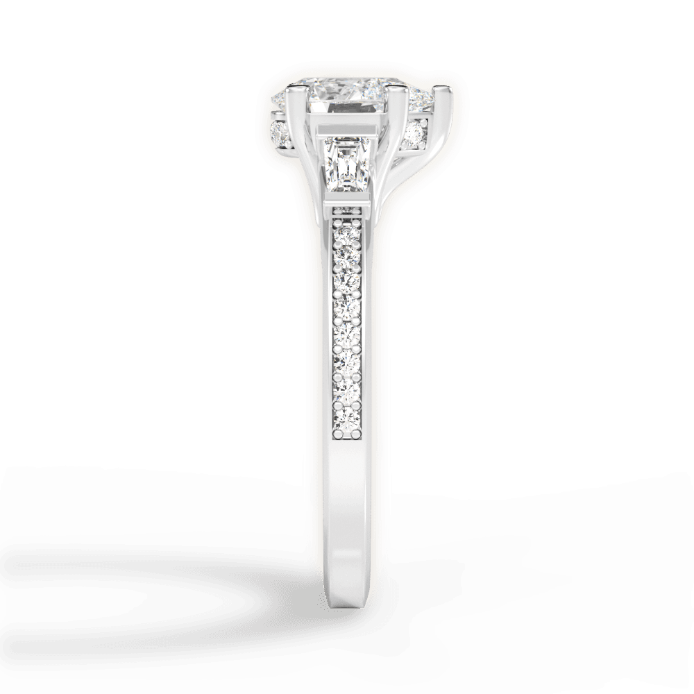 14kt White Gold/18kt White Gold/Platinum/pear/perspective