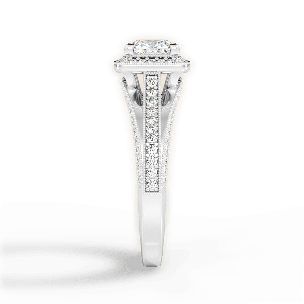 14kt White Gold/18kt White Gold/Platinum/cushion/perspective