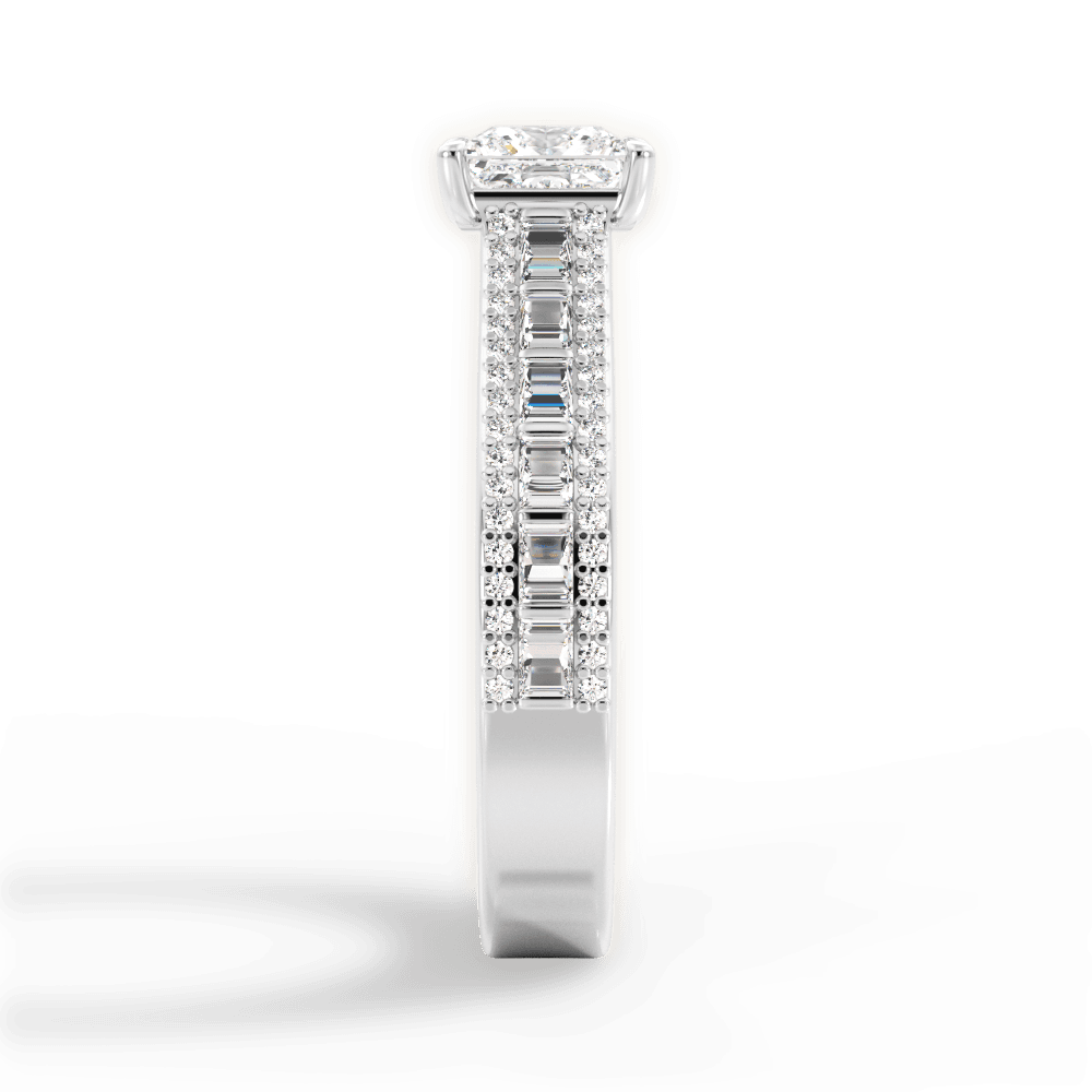 14kt White Gold/18kt White Gold/Platinum/princess/perspective