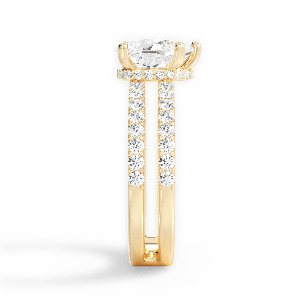14kt Yellow Gold/18kt Yellow Gold/pear/perspective