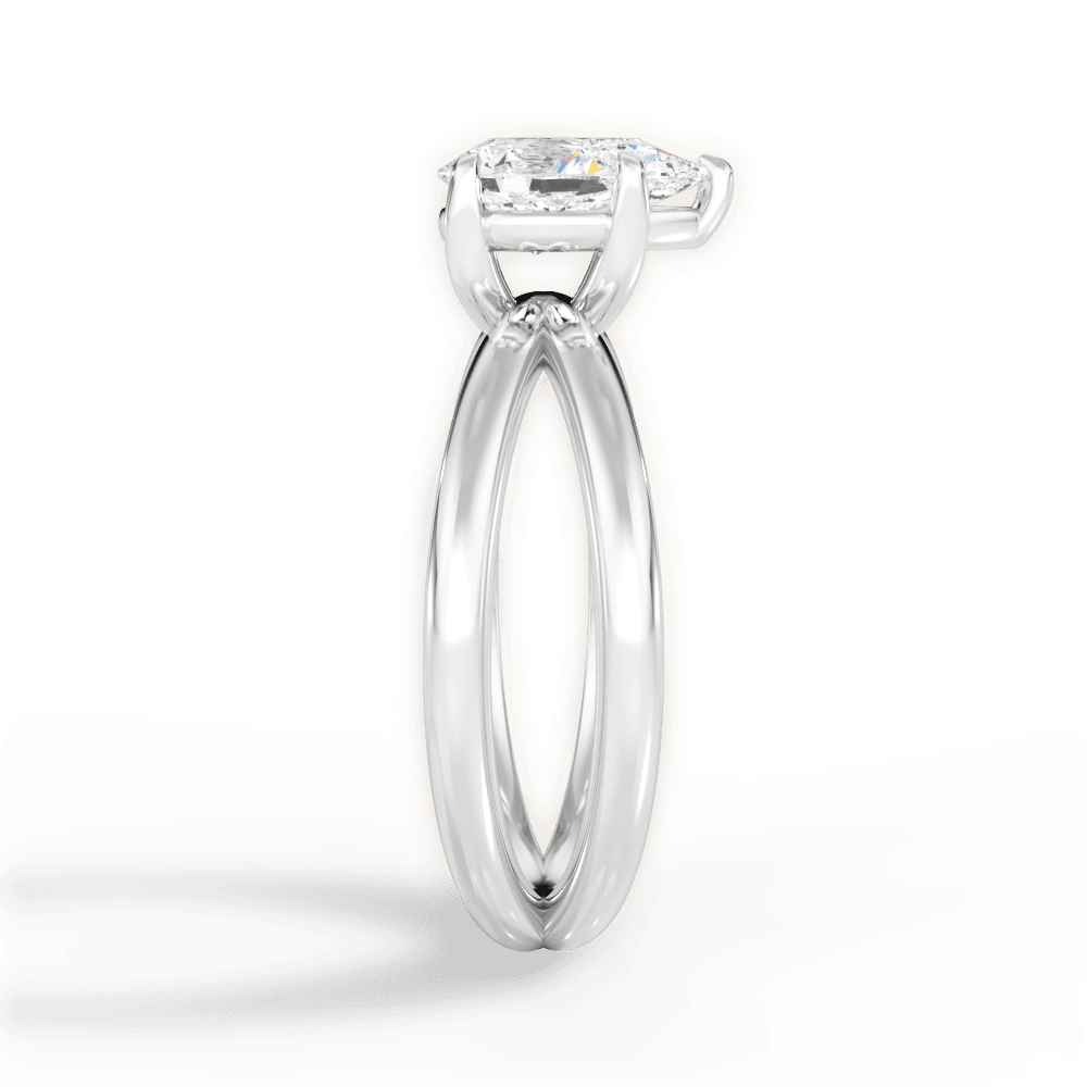 14kt White Gold/18kt White Gold/Platinum/pear/perspective