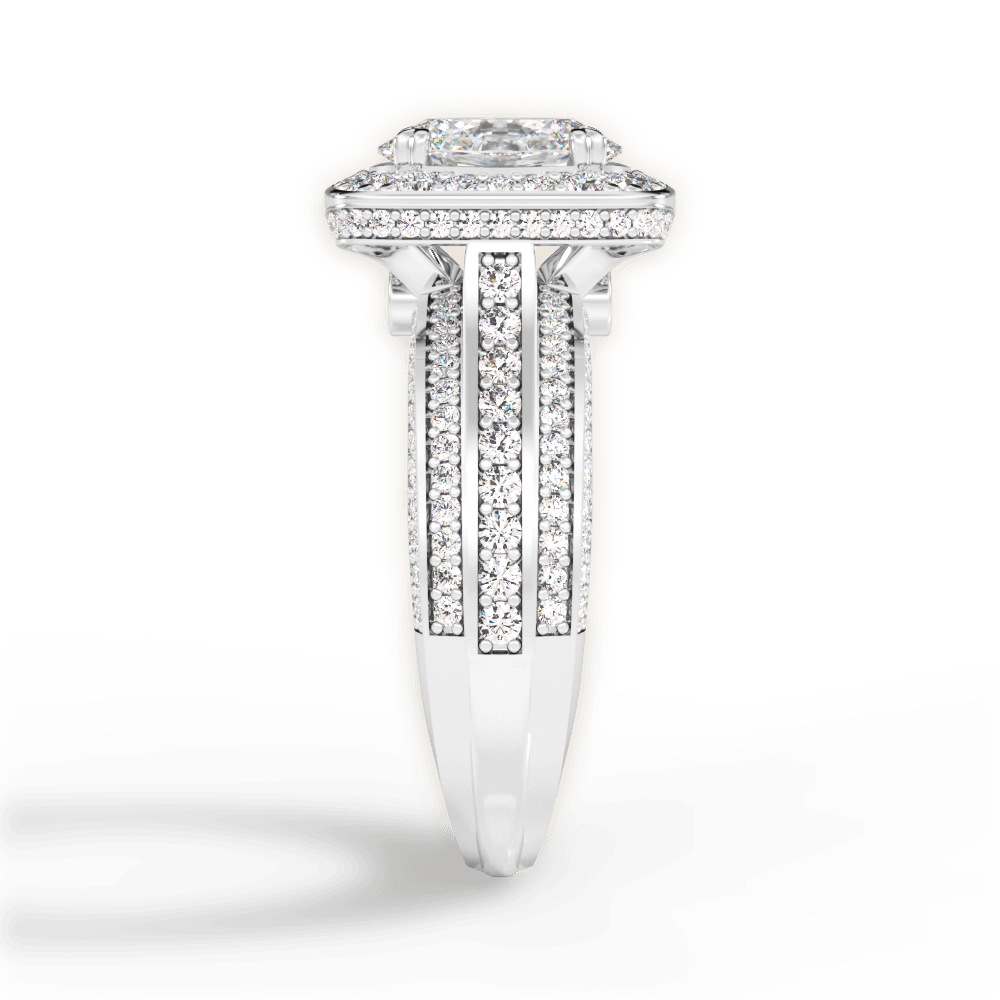 14kt White Gold/18kt White Gold/Platinum/oval/perspective